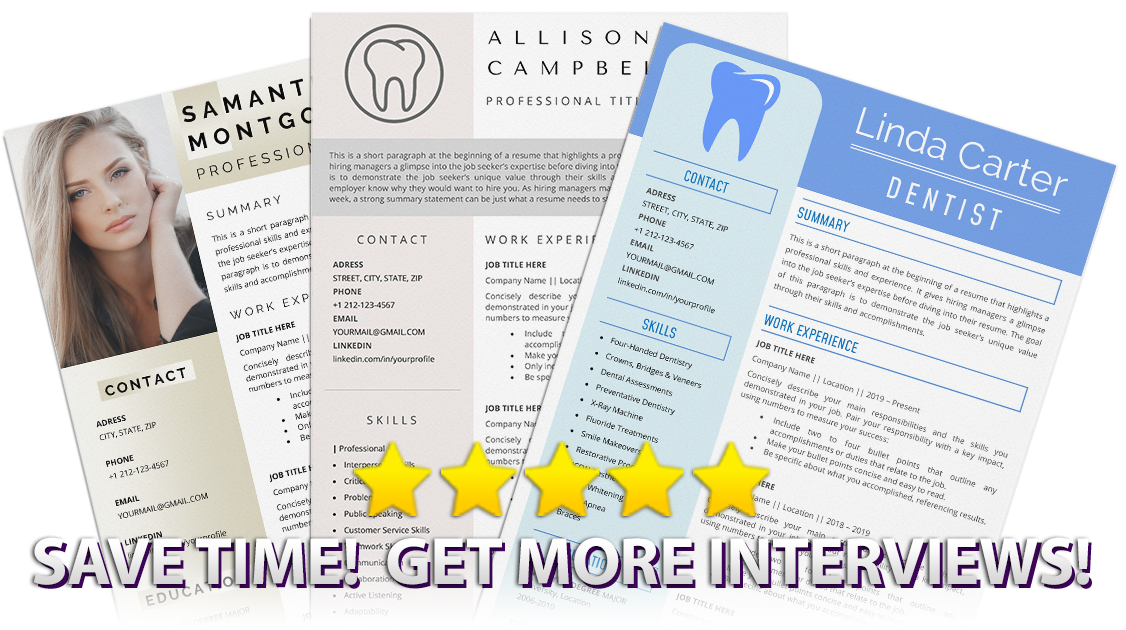 dental hygienist resume templates